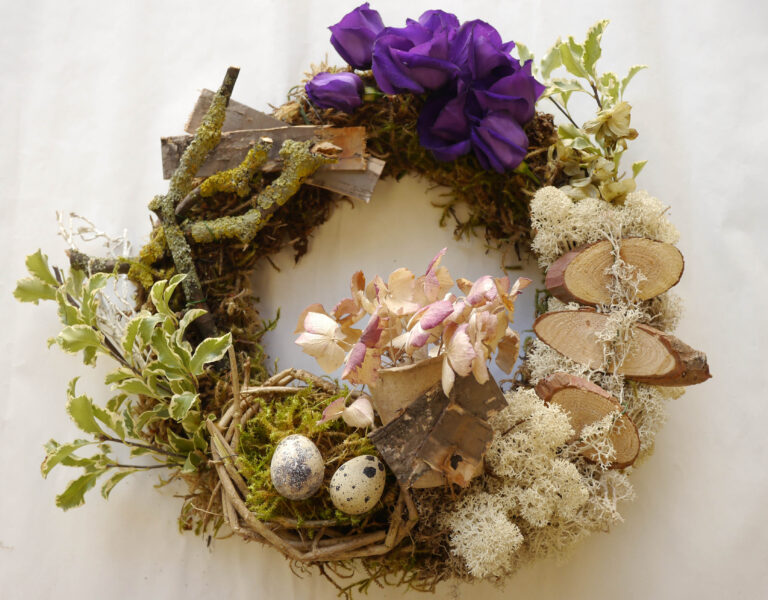 Helen Flower Arranging Floral Easter Nest Wreath