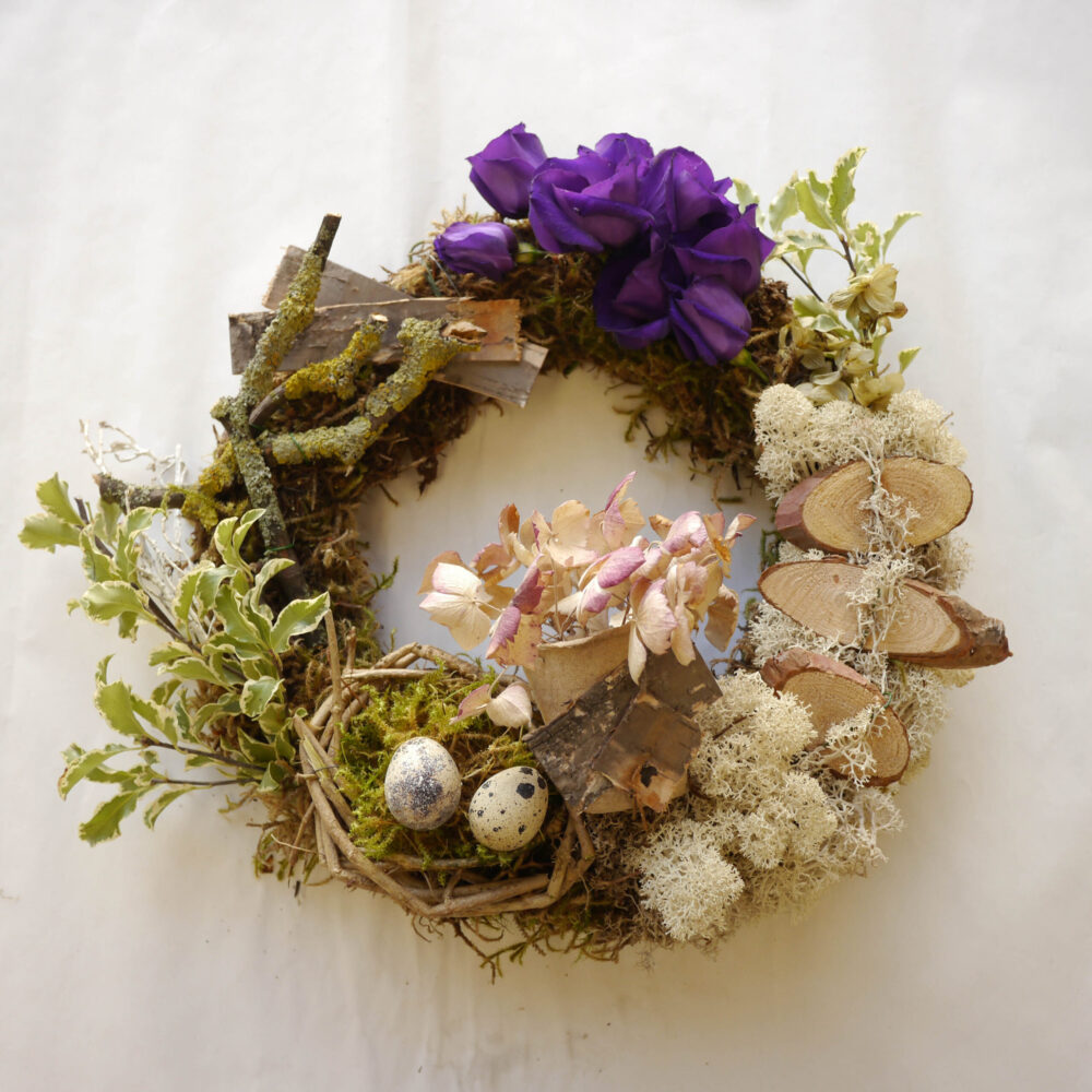 Helen Flower Arranging Floral Easter Nest Wreath